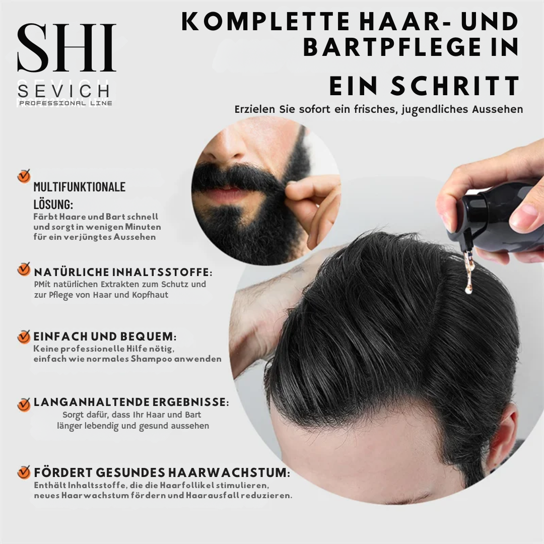 Verdunkelungsshampoo Grau zu Schwarz