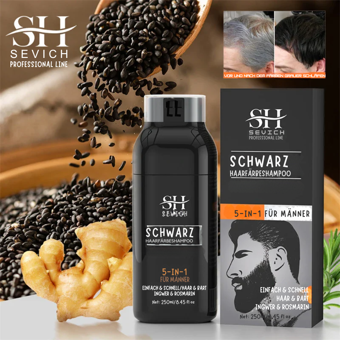 Verdunkelungsshampoo Grau zu Schwarz