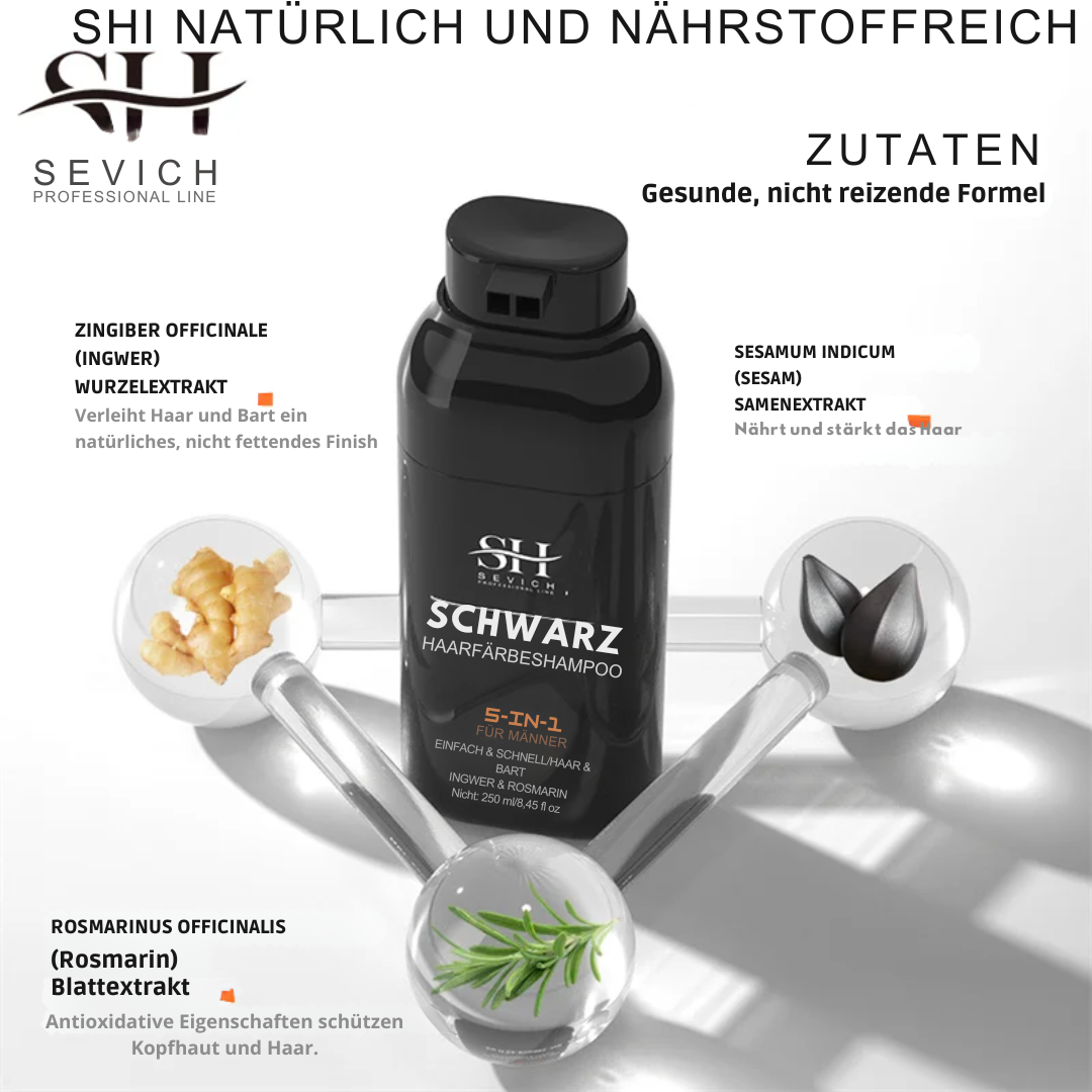 Verdunkelungsshampoo Grau zu Schwarz