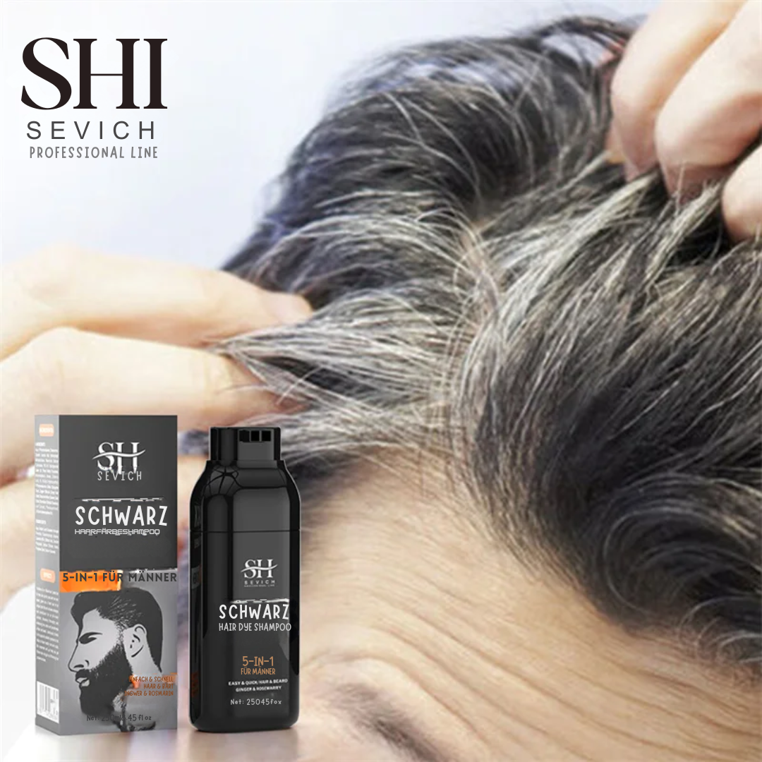 Verdunkelungsshampoo Grau zu Schwarz