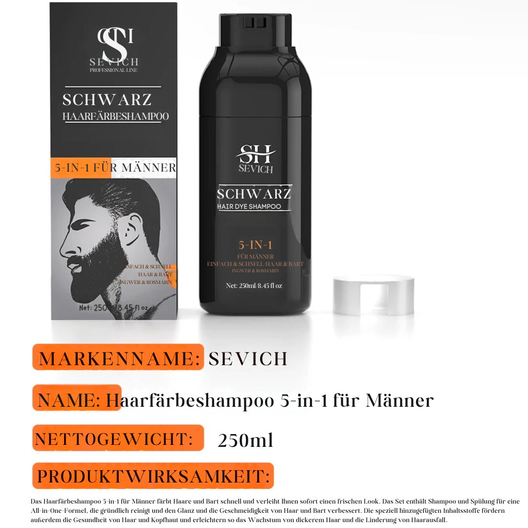 Verdunkelungsshampoo Grau zu Schwarz