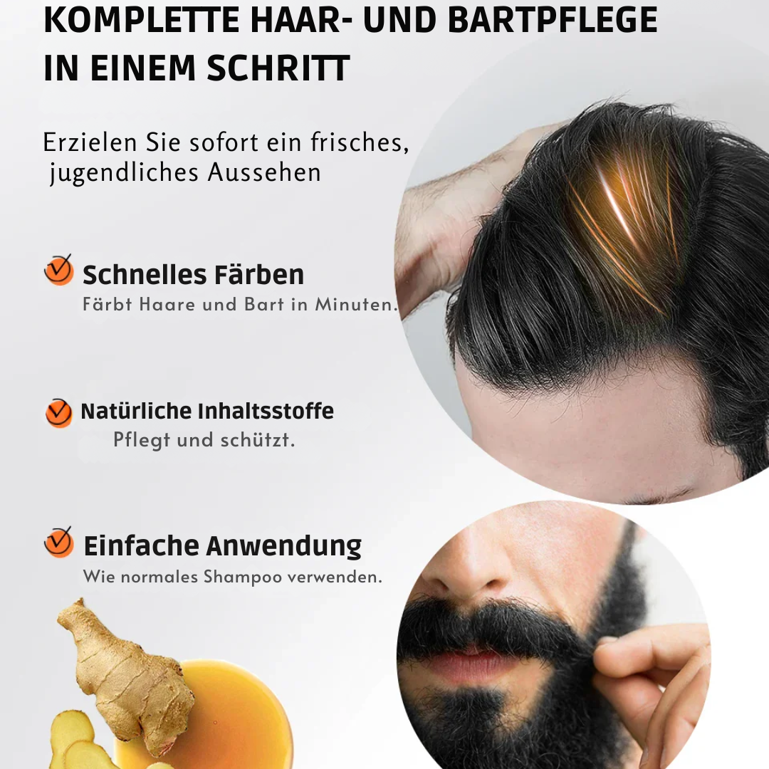 Verdunkelungsshampoo Grau zu Schwarz