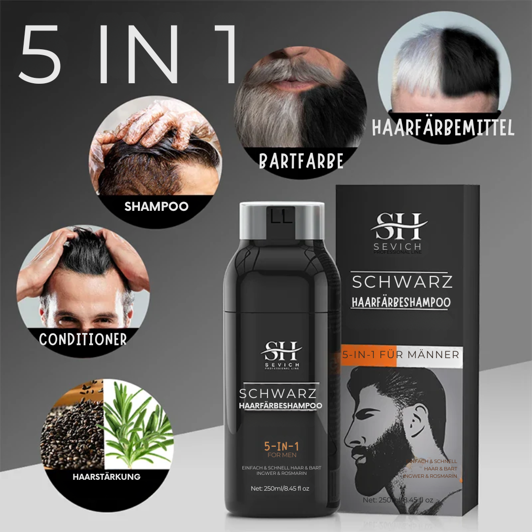 Verdunkelungsshampoo Grau zu Schwarz