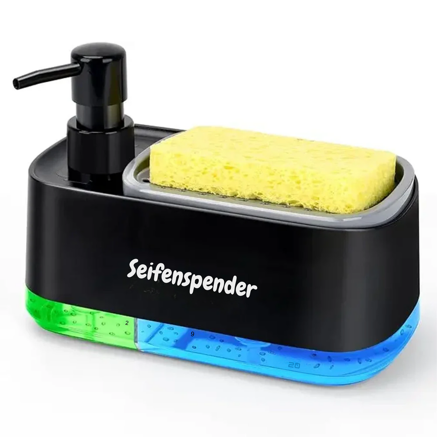 2-in-1-Seifenpumpenspender für die Arbeitsplatte