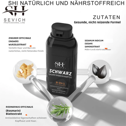 Verdunkelungsshampoo Grau zu Schwarz