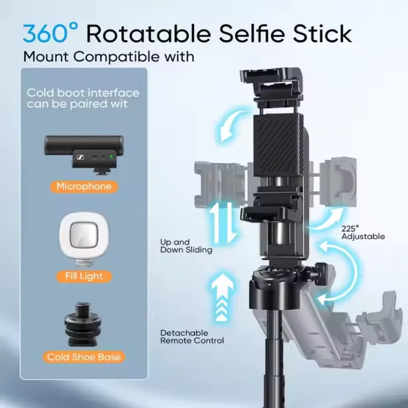 Mini Pocket Bluetooth Magnetic Suction Mag Safe Selfie Stick Tripod for IPhone 17 Magsafe Travel Selfiestick Telescopic Monopod