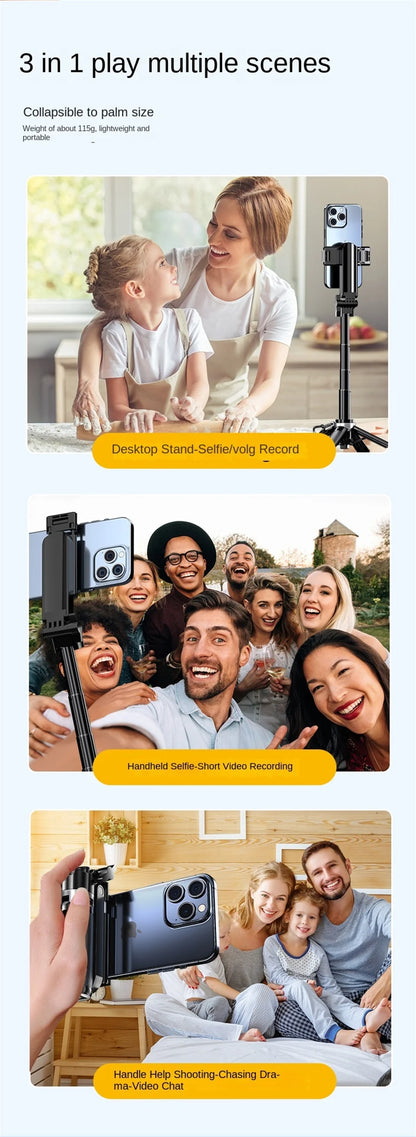 Mini Pocket Bluetooth Magnetic Suction Mag Safe Selfie Stick Tripod for IPhone 17 Magsafe Travel Selfiestick Telescopic Monopod